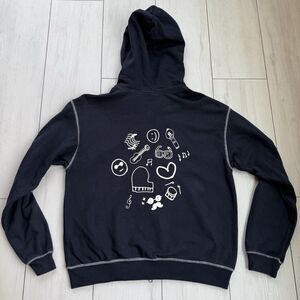 BTS Permission to Dance on Stage Seoul Blue Zip-Up Long Sleeve Hoodie Women's XL